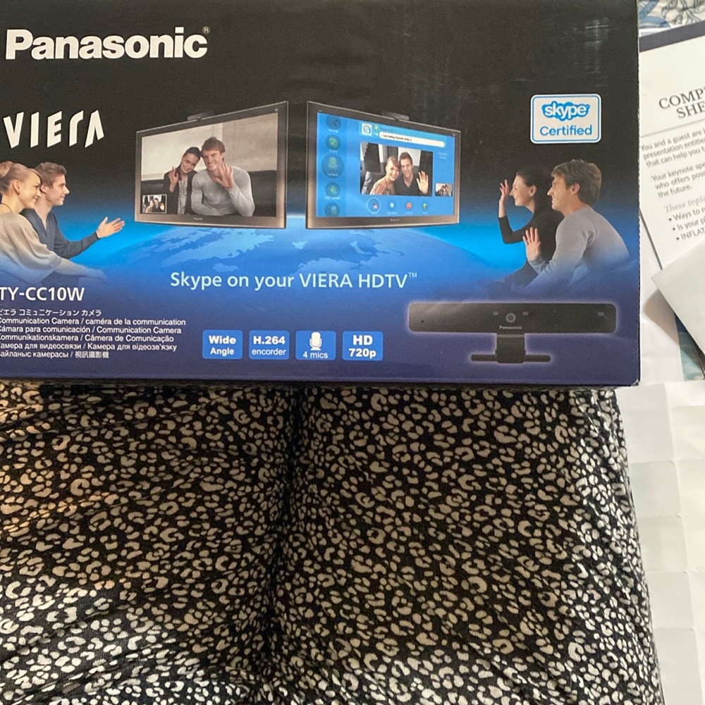 Panasonic TY-CC10W Viera HDTV TV
Web Camera Skype Certified HD 720P
